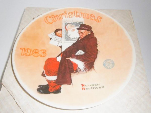 Sammelteller - Wandteller - Norman Rockwell - Weihnachtsteller - Christmas 1983