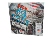 Leinwand - Kunstdruck - Motel Route 66 - Collage - 60 x...