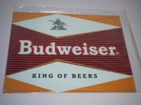 Blechschild - Budweiser - King of Beers - 40,5 x 31,5 cm