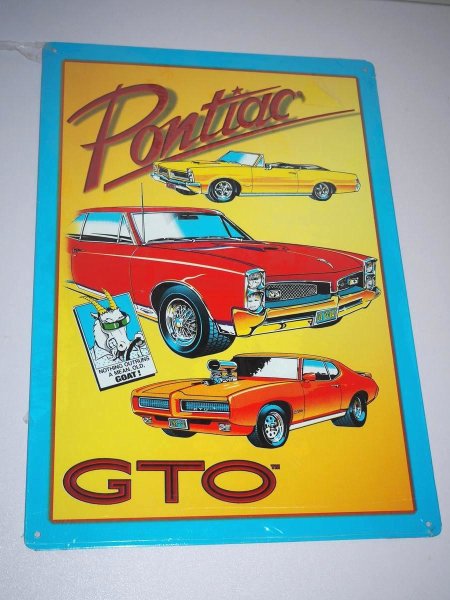 Blechschild - Pontiac GTO - 29,5 x 43 cm