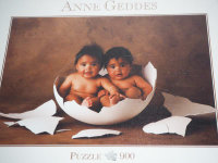 Puzzle - Anne Geddes - Doppeldotter - Blatz - 900 Teile - NEU