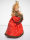 Engel - Rauschgoldengel - Handarbeit - Rotes Kleid - mit Kerze - 18,5 cm