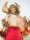 Engel - Rauschgoldengel - Handarbeit - Rotes Kleid - mit 2 Kerzen - 17 cm