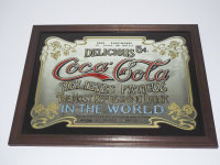 Bild - Spiegelbild - Coca Cola - Delicious - Holzrahmen -...