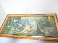 Bild - Heiligenbild - Heilige Maria - Kind & Tauben -...