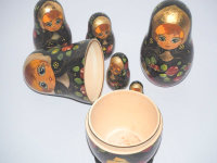 Matroschka Set - Vintage - Handbemalt - 7 Puppen - 19 cm