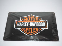 Blechschild - Wandschild - Harley Davidson Logo - Retro -...