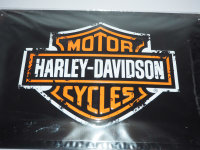 Blechschild - Wandschild - Harley Davidson Logo - Retro - von Nostalgic Art