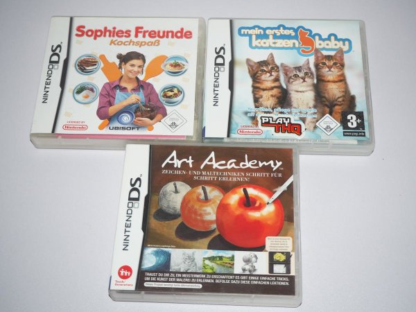 Sophies Freunde Kochspaß + Art Academy + Mein erstes Katzenbaby Nintendo DS Set