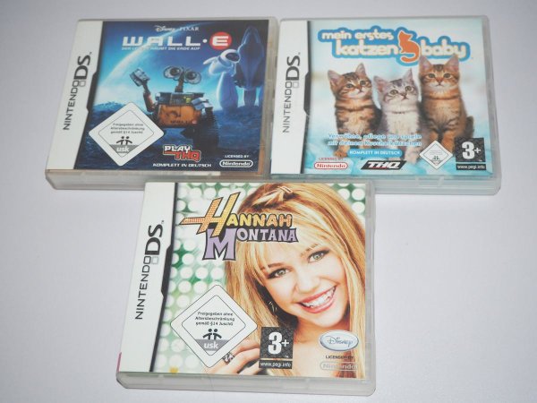 Wall E + Hannah Montana + Meine erstes Katzenbaby - Nintendo DS Set