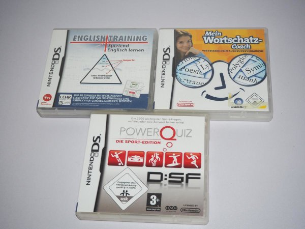 Power Quiz DSF + English Training + Mein Wortschatz Coach - Nintendo DS Set