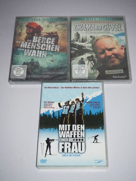 DVD Sammlung - Dokumentation - Berge - Bergsport - Pidax - tlw. NEU