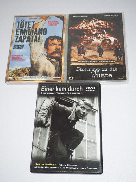 DVD Sammlung - Krieg - Einer kam durch - Zapata - Stoßtrupp
