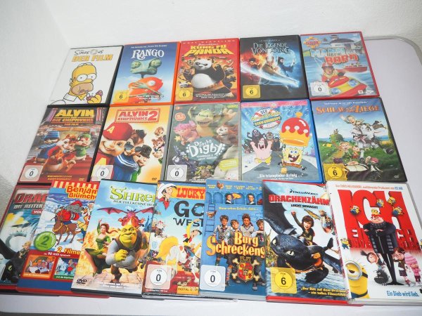 DVD Sammlung - Kinder - Alvin Chipmunks, Kung Fu Panda, Shrek u.a. - 17 Stück