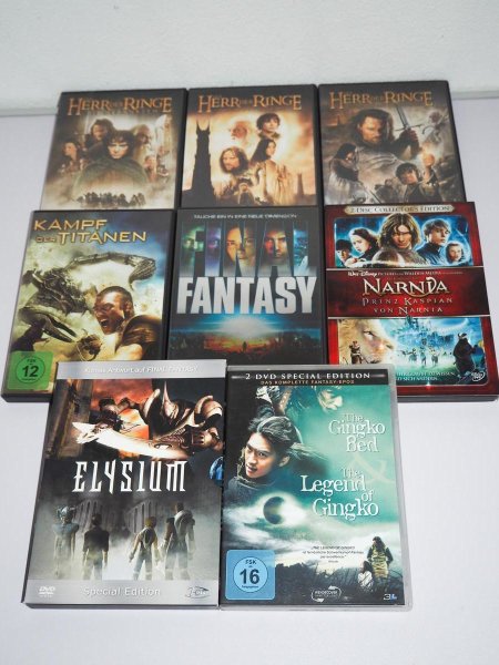 DVD Sammlung - Fantasy - Herr der Ringe, Final Fantasy, Elysium u.a. - 8 Stück