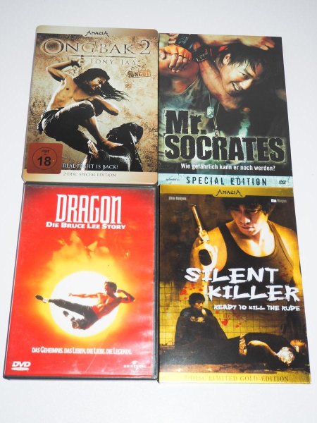 OngBak 2 Steelbook + Dragon + Mr. Socrates + Silent Killer Gold Ed. - DVD Set