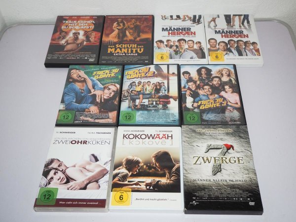 DVD Sammlung - Deutsche Komödie - Fack ju Göhte, Männerherzen, 7 Zwerge u.a.
