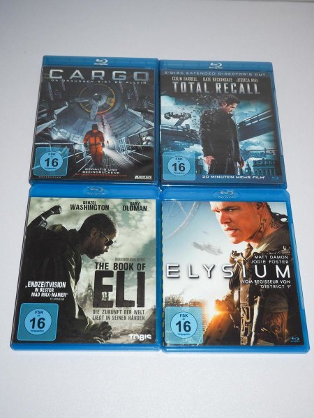 Cargo + Total Recall + The Book of Eli + Elysium - Blu-ray