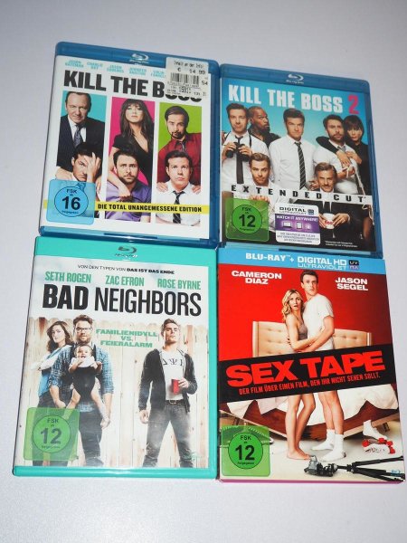 Kill the Boss 1 + 2 + Bad Neighbors + Sex Tape - Blu-ray