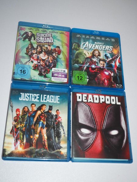 Suicide Squad Extended + Avengers + Justice League + Deadpool - Blu-ray