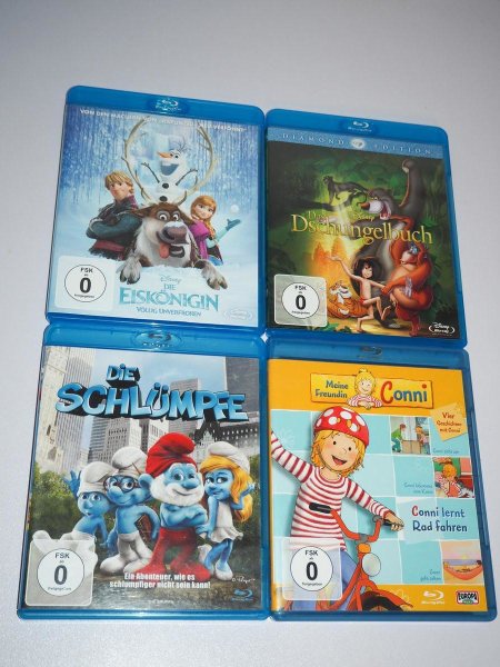 Die Eiskönigin + Das Dschungelbuch + Schlümpfe + Meine Freundin Conni - Blu-ray