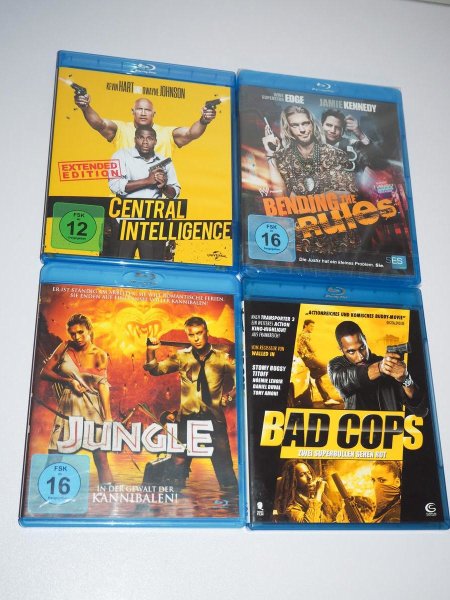 Central Intelligence + Bending the Rules + Jungle + Bad Cops - Blu-ray