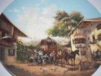 Sammelteller - Wandteller - Lückel´s idyllisches Dorfleben - Ankunft Postkutsche