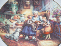 Sammelteller - Wandteller - Besuch bei den Großeltern - Omas Märchenstunde