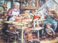 Sammelteller - Wandteller - Besuch bei den Großeltern - Die kleine Küchenfee